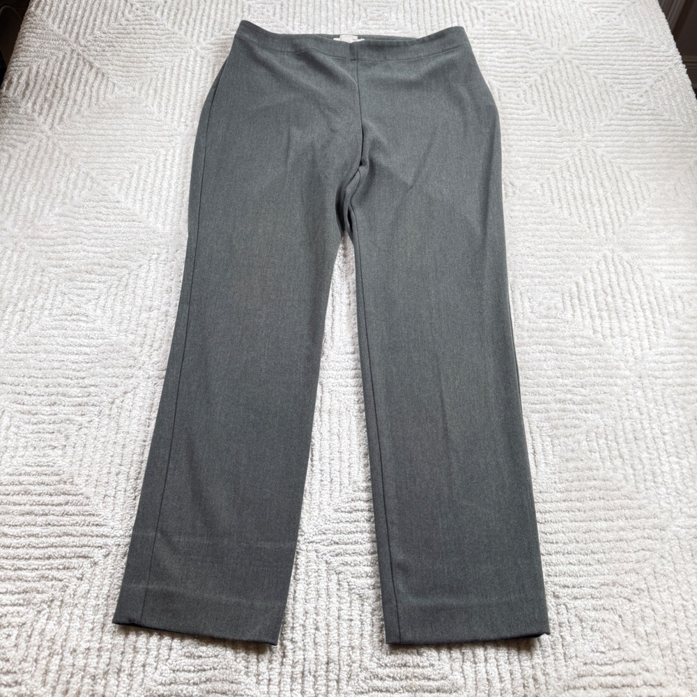 Talbots Heritage Dress Pants 10 Gray Straight Leg Professional Work Office Boss